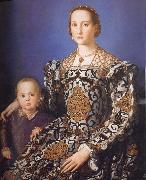 Agnolo Bronzino Portrait of Eleonora da Toledo with her Son Giovanni de-Medici oil
